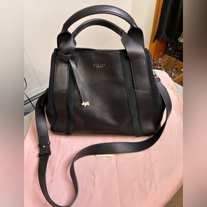 Radley London Black Baylis Road Medium Leather & Suede Multiway Satchel Bag